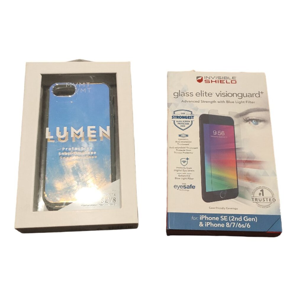 MVMT Lumen Phone Case and Invisible Shield Glass Elite Visionguard New Open Box